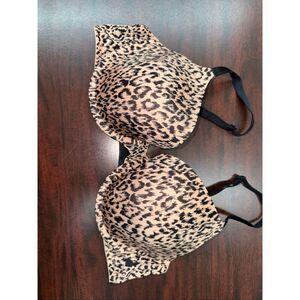 Victoria’s Secret Leopard Print Lined Demi Bra Size 38C